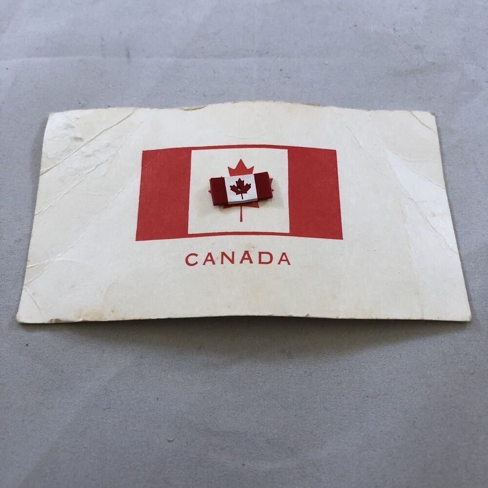 Canadian Flag Maple Leaf Canada Lapel Souvenir Lapel Hat Pin Vintage